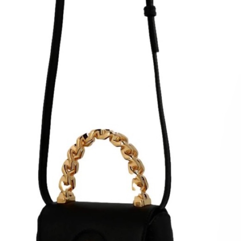 Versace Black Leather Mini Bag with Gold Medusa Handle - Picture 3 of 3